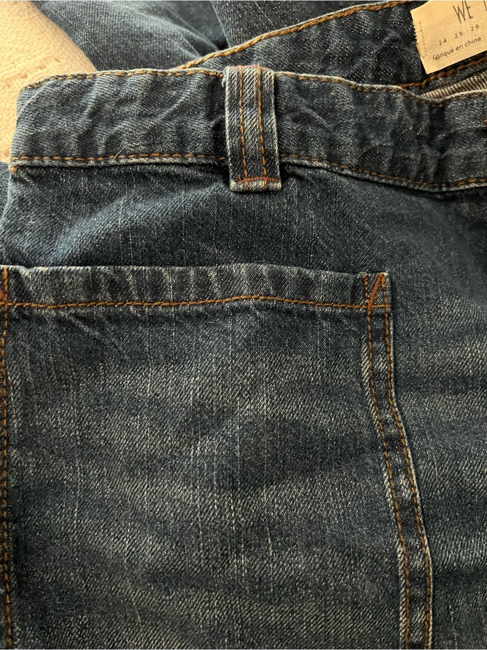 Free People we the Free Wide-Leg Cropped Jeans in Dark Blue Denim Sz 31 NEW - Picture 6 of 11